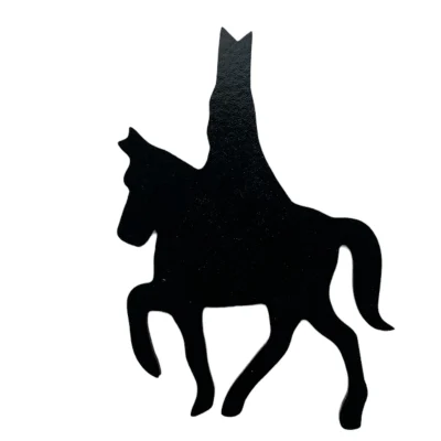 Houten silhouet Sinterklaas op paard, 11cm