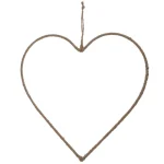 Frame, Hartvorm met touw, 38cm  (kerst-winter)