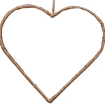 Frame, Hartvorm met touw, 38cm  (kerst-winter)