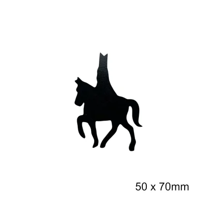 Houten silhouet Sinterklaas op paard, 7cm