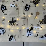 Houten silhouet Sinterklaas op paard, 7cm