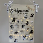 Houten silhouet Sinterklaas op paard, 7cm