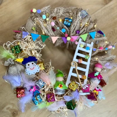 DIY-Pakket; Pieten Feestkrans, 30cm