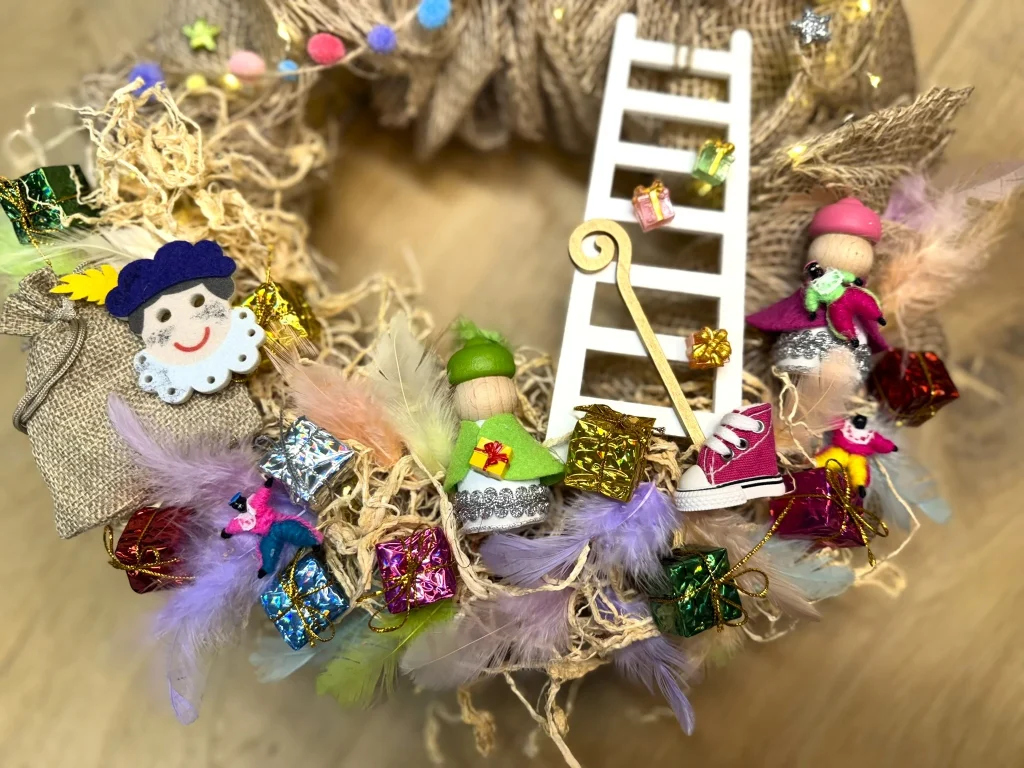 DIY-Pakket; Pieten Feestkrans, 30cm