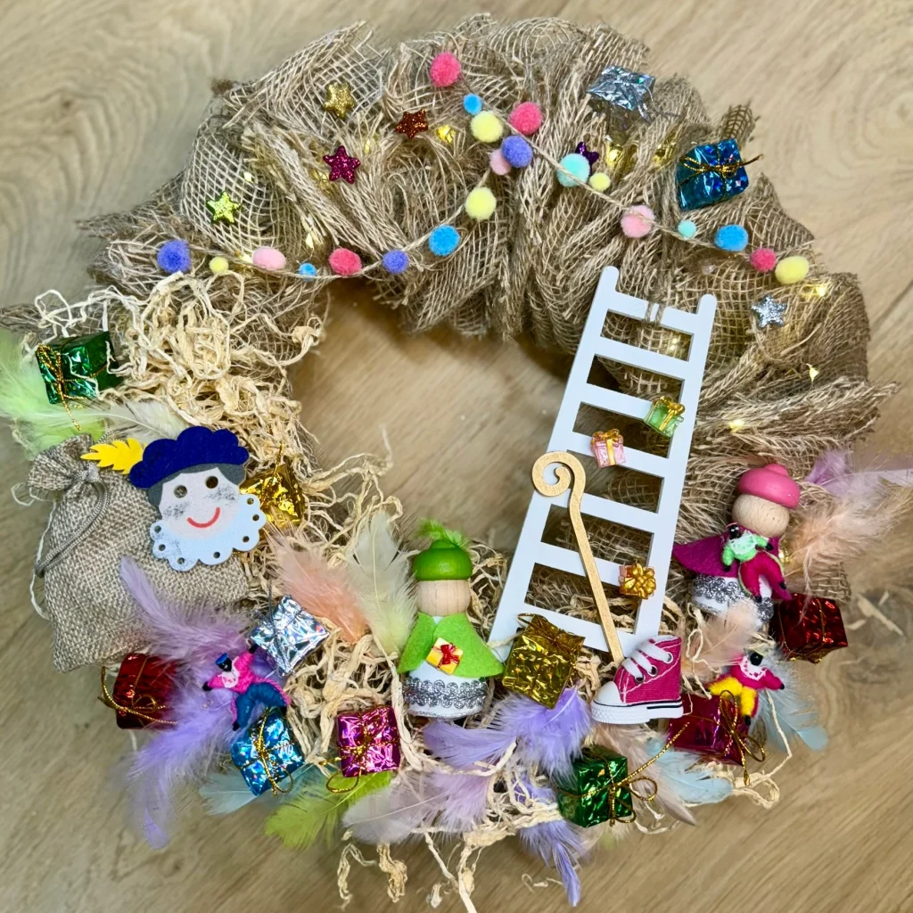 DIY-Pakket; Pieten Feestkrans, 30cm