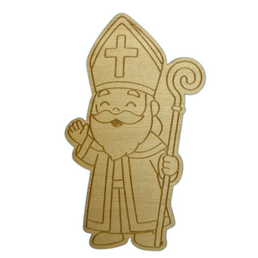Houten Sinterklaas; 110 mm