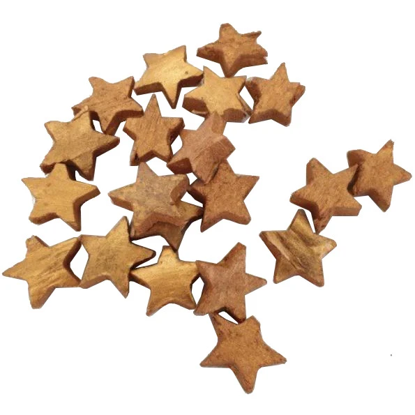 Cocossterren GOUD 20 stuks, 3cm