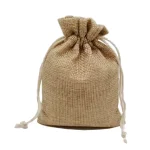 Jute zakje van Sinterklaas, maatje groter, 8x10cm