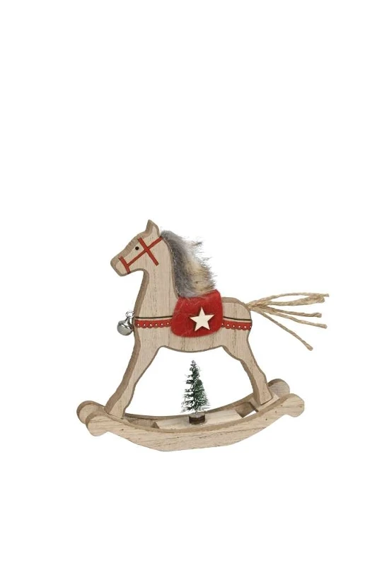 Houten paardje, 7cm NATUREL