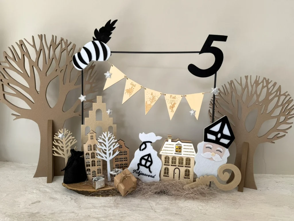 DIY-Pakket; Frame met Lichtjes voor de Sint, 35cm