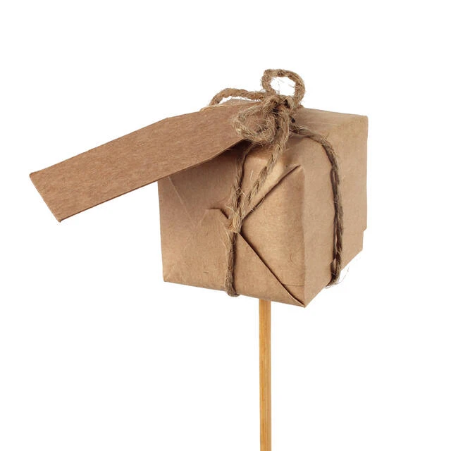 Bijsteker kado kraft 4x4cm (zonder stokje) (kerst-winter)