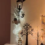 Lantaarn DIY-Pakket; Staande lantaarn met SInterklaasdeco en LED verlichting