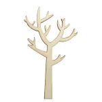 Houten boompjes naturel, breed, 2 stuks, 11cm
