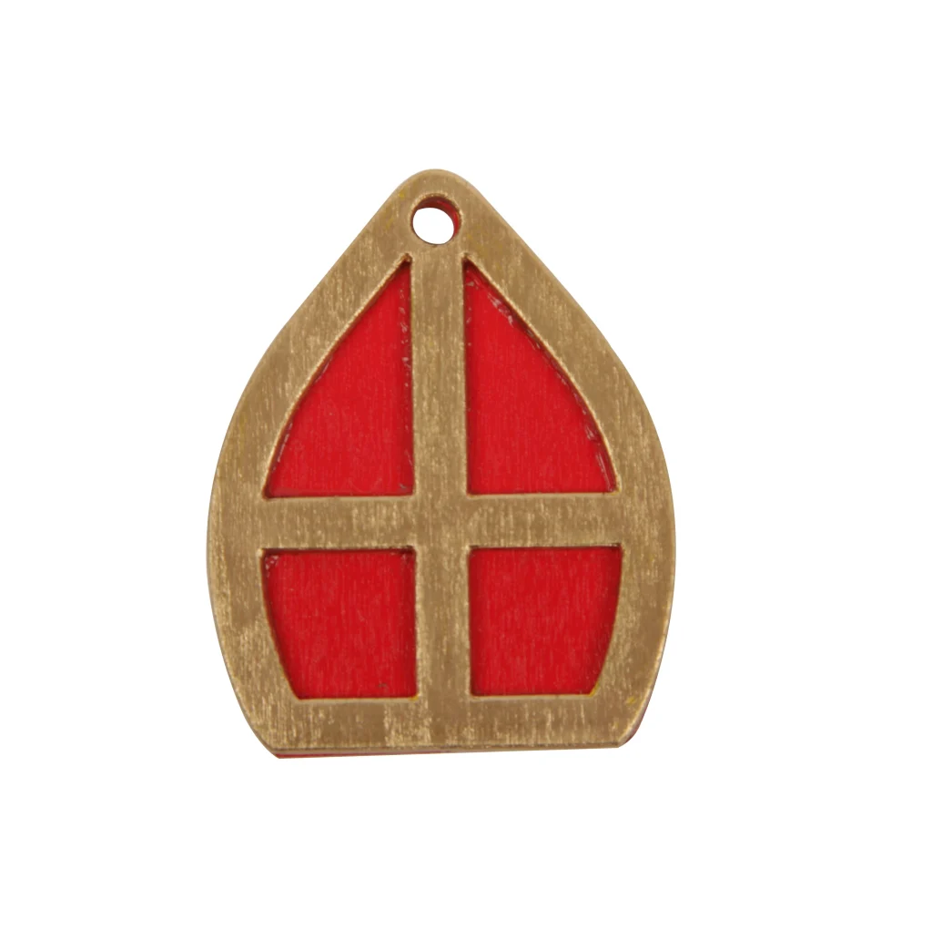 Mijter van hout, 5cm