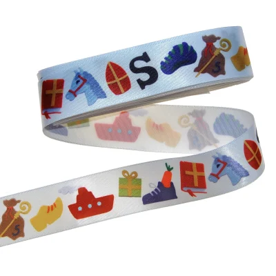 5 meter Vrolijk Sinterklaaslint Hop, hop, hop paardje in galop, 25mm