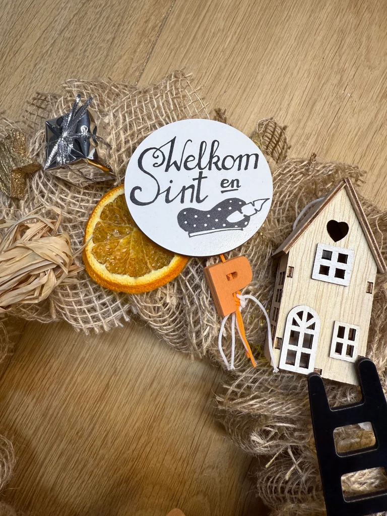 DIY-Pakket; Oudhollandse krans met oranje accenten, 30cm