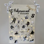 D.I.Y.-Pakket Pakjes Aftelkalender Zwart-Wit en zilveren accenten