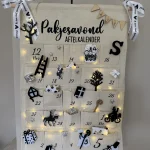 D.I.Y.-Pakket Pakjes Aftelkalender Zwart-Wit en zilveren accenten
