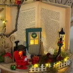 DIY-Pakket; Staand boek met Sinterklaastafereeltje; Sinterklaasje kom maar binnen..