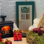 DIY-Pakket; Staand boek met Sinterklaastafereeltje; Sinterklaasje kom maar binnen..