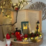 DIY-Pakket; Staand boek met Sinterklaastafereeltje; Sinterklaasje kom maar binnen..