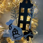 DIY-Pakket; Grote 5 DECEMBER krans met 100 lampjes, 35cm
