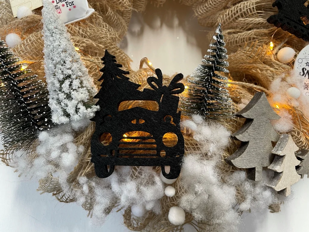 KERST; Setje van 5 vilten figuurtjes, Winter Wonderland (kerst-winter)