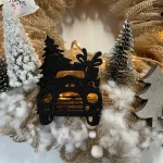 KERST; Setje van 5 vilten figuurtjes, Winter Wonderland (kerst-winter)