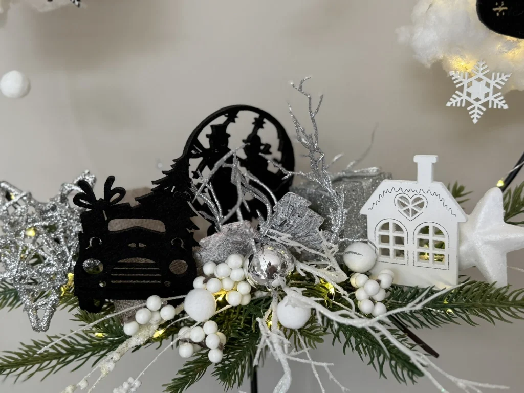 KERST; Setje van 5 vilten figuurtjes, Winter Wonderland (kerst-winter)
