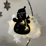 KERST; Setje van 5 vilten figuurtjes, Winter Wonderland (kerst-winter)
