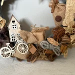 DIY-Pakket; Warme Nostalgische Sint en Piet krans 30cm