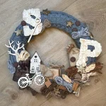 DIY-Pakket; Warme Nostalgische Sint en Piet krans 30cm
