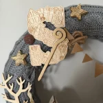 DIY-Pakket; Warme Nostalgische Sint en Piet krans 30cm