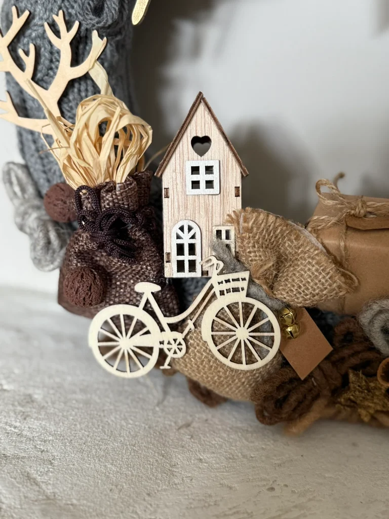 DIY-Pakket; Warme Nostalgische Sint en Piet krans 30cm