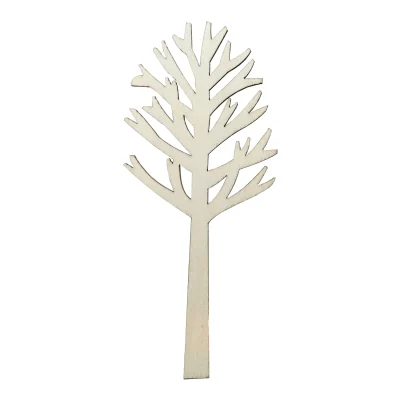 Houten boompjes naturel, 2 stuks, smal, 11cm