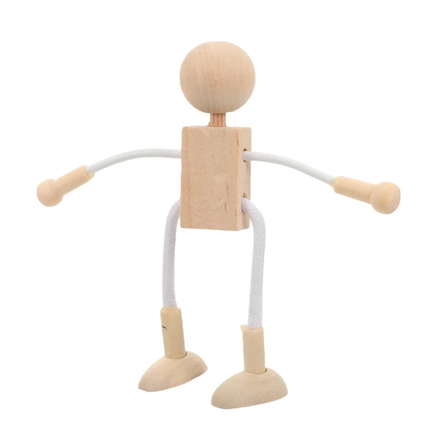 Flexibele Peg Doll poppetje, 12cm