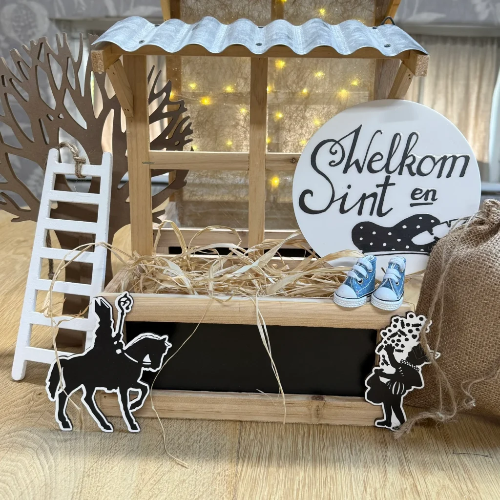 DIY-Pakket; Pakjes venster MEDIUM 24 x 31cm hoog