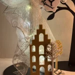 Lantaarn DIY-Pakket; Lantaarn op staaf met Sinterklaas decoratie, 85cm
