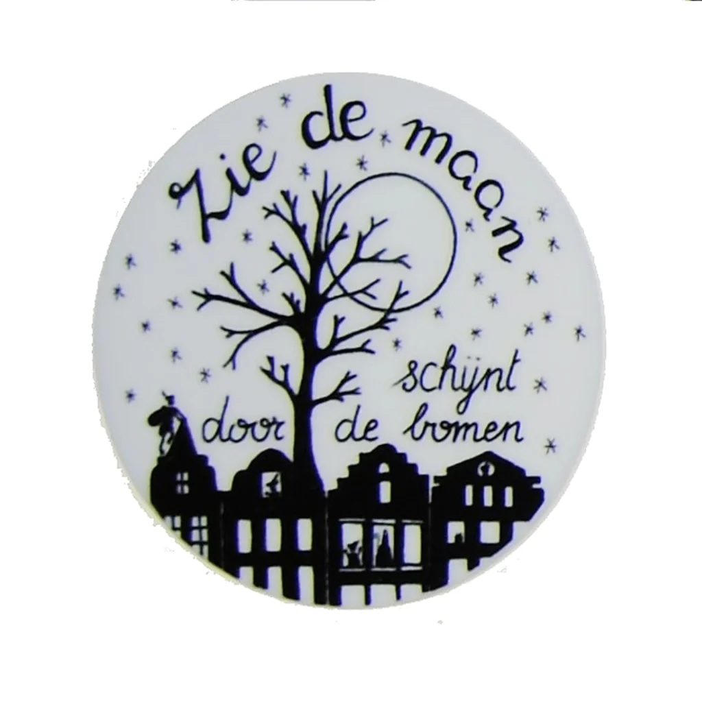 Handlettering Sinterklaastekst; "Zie de maan..." 15cm