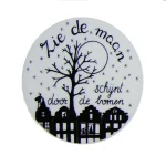 Handlettering Sinterklaastekst; "Zie de maan..." 15cm