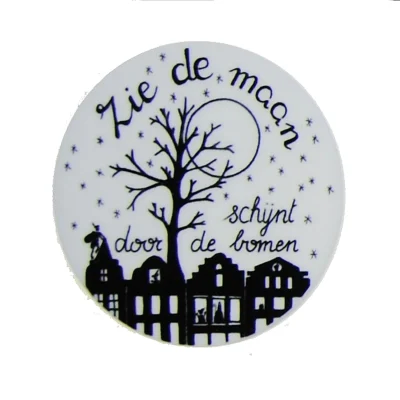 Handlettering Sinterklaastekst; "Zie de maan..." 15cm
