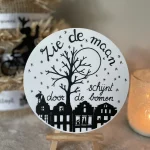 Handlettering Sinterklaastekst; "Zie de maan..." 15cm