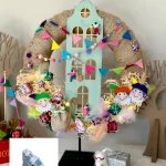DIY-Pakket; Pieten Pakjeshuis Krans, 35cm