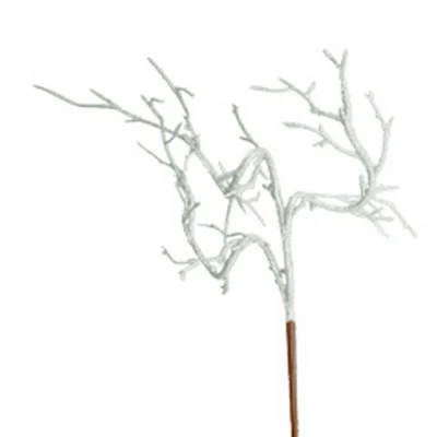 Winters takje met witte glitters, 12cm  (kerst-winter)