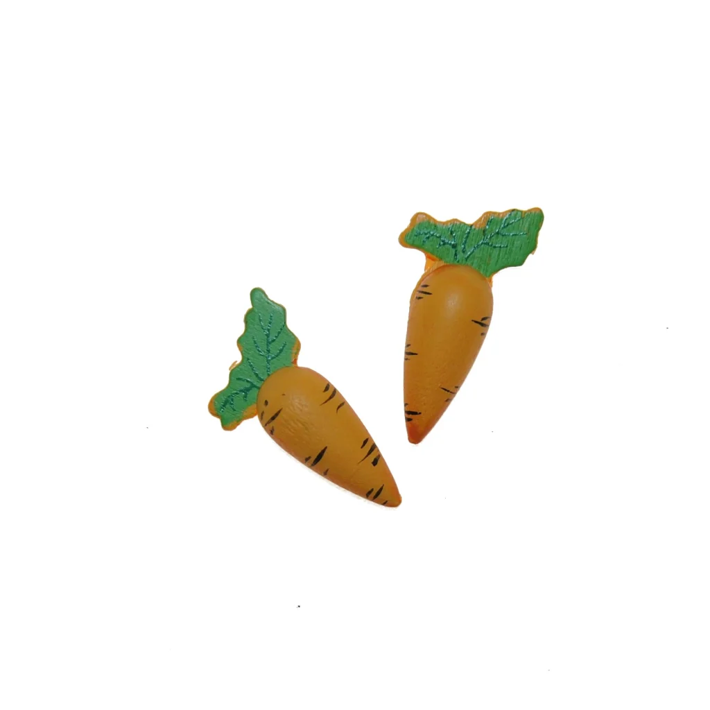 2 mini worteltjes, 2,5cm