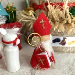 DIY-Pakketje; SINTERKLAAS Houten Peg, Kegelpoppetje bol, 65mm