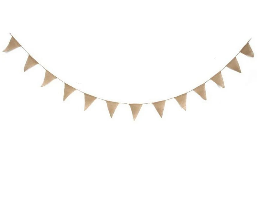 DIY-Pakketje; Jute vlaggetjes met Vilten Sinterklaasfiguurtjes en decoratiemix