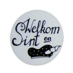 LAATSTE; Handlettering Sinterklaastekst; 'Welkom SInt en Piet' 15cm