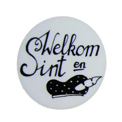 LAATSTE; Handlettering Sinterklaastekst; 'Welkom SInt en Piet' 15cm